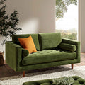 Henrietta 2-Seater Sofa, Moss Green Velvet