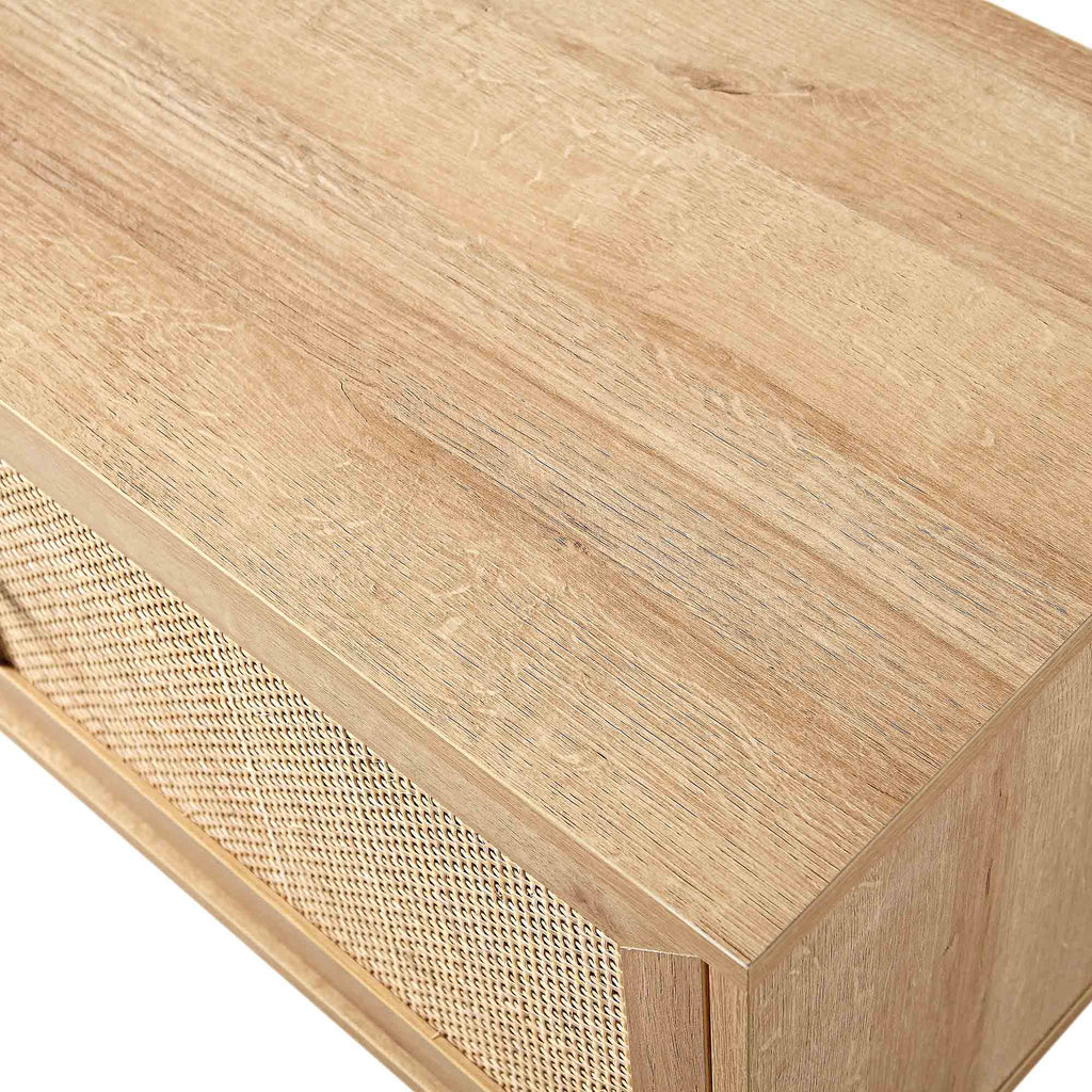 Frances Woven Rattan 79in. Wide TV Unit, Natural