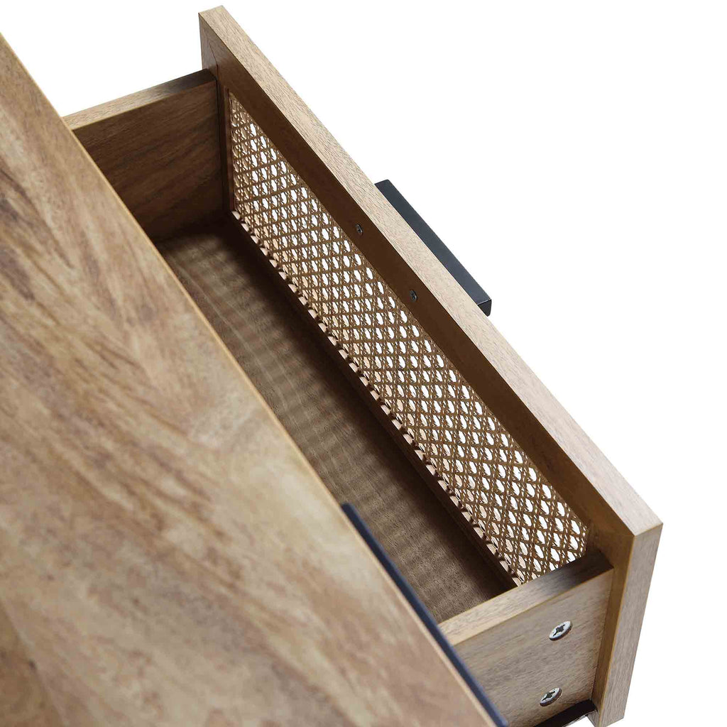 Izzy Curved Rattan 59" TV Unit, Natural