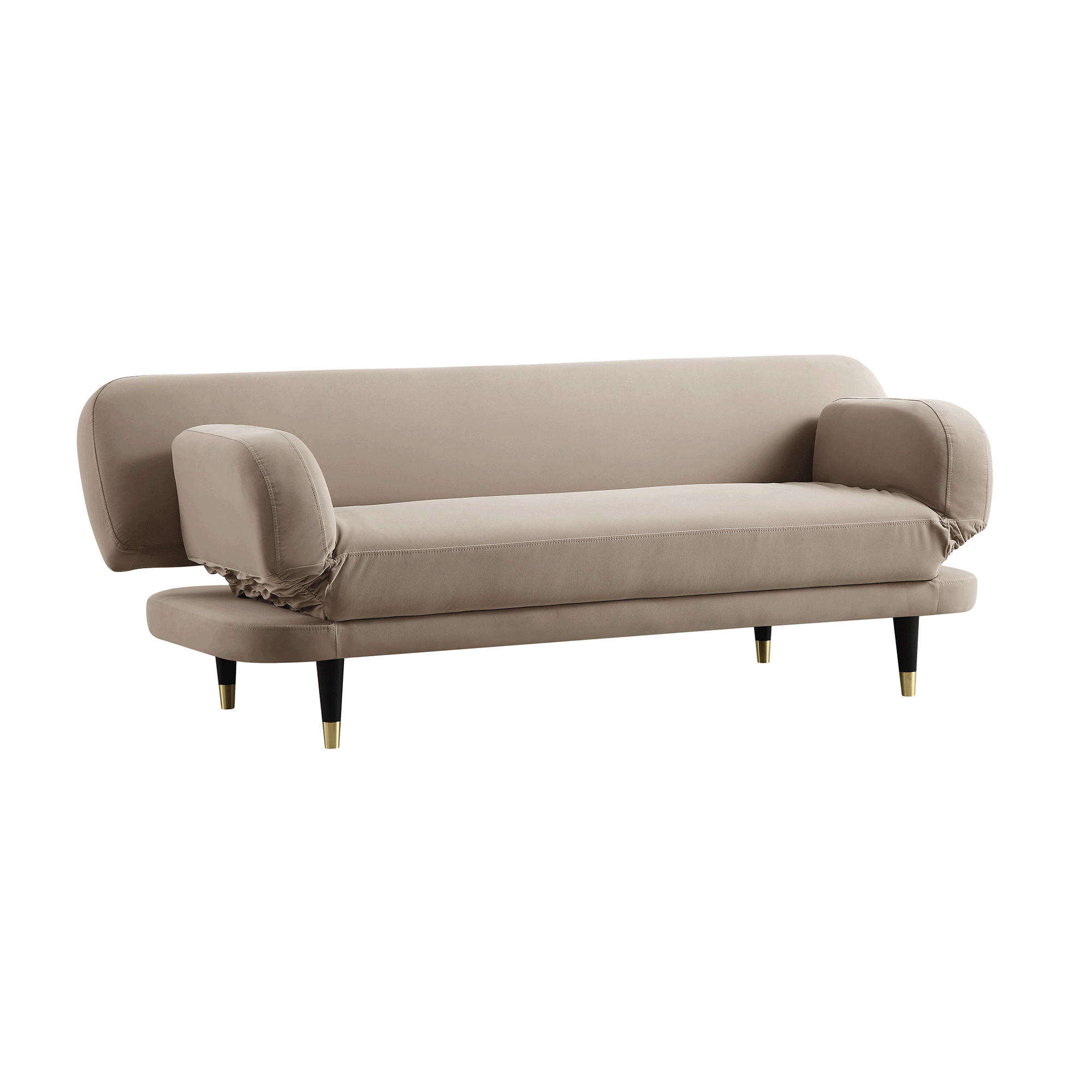 Solna 2-Seater Sofa Bed, Mink Velvet