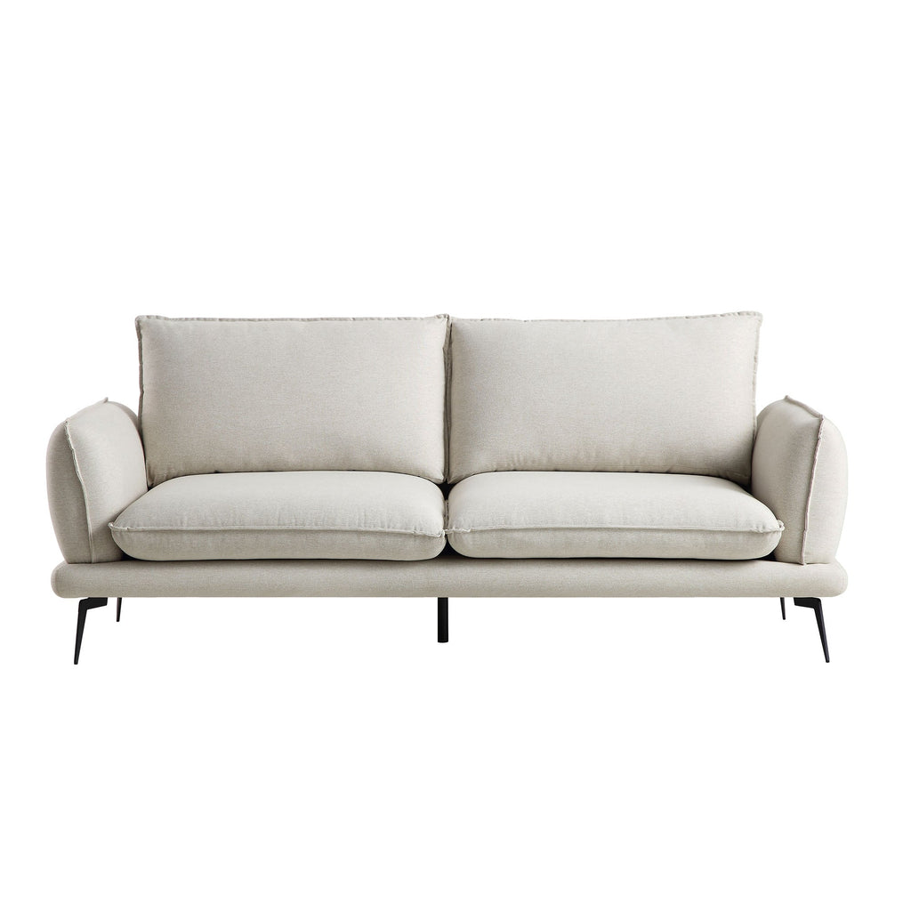 Obriel Oatmeal Fabric Sofa, 3-Seater