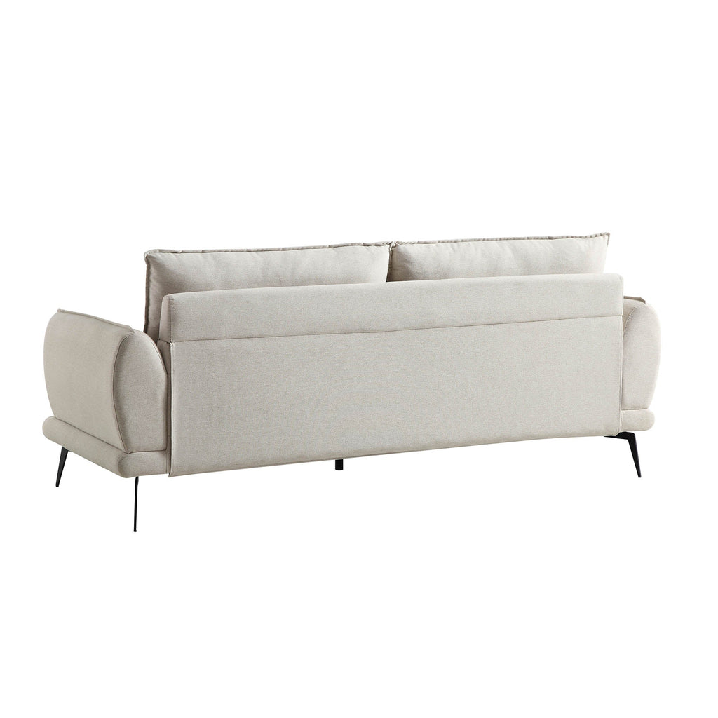 Obriel Oatmeal Fabric Sofa, 3-Seater