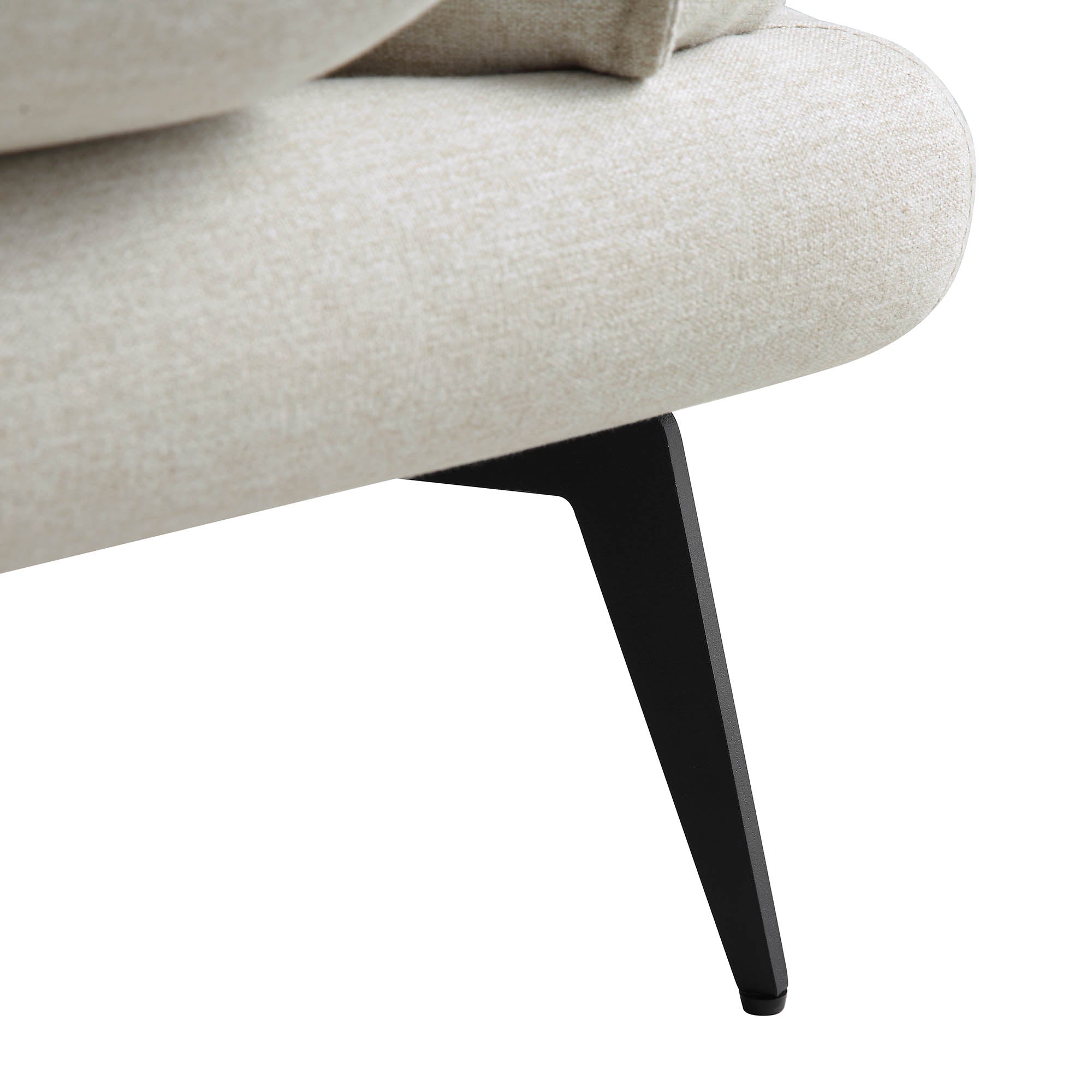 Obriel Oatmeal Fabric Sofa, 3-Seater