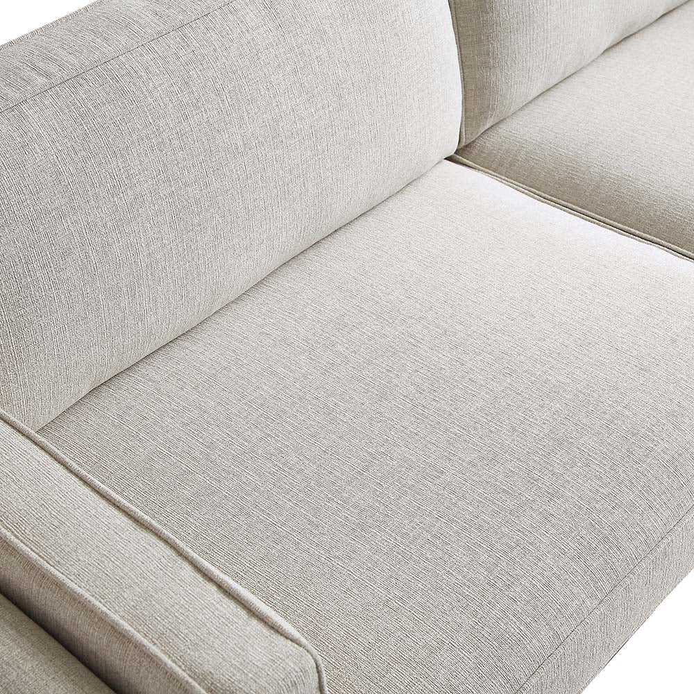 Dipley Oatmeal Fabric Sofa, 3-Seater