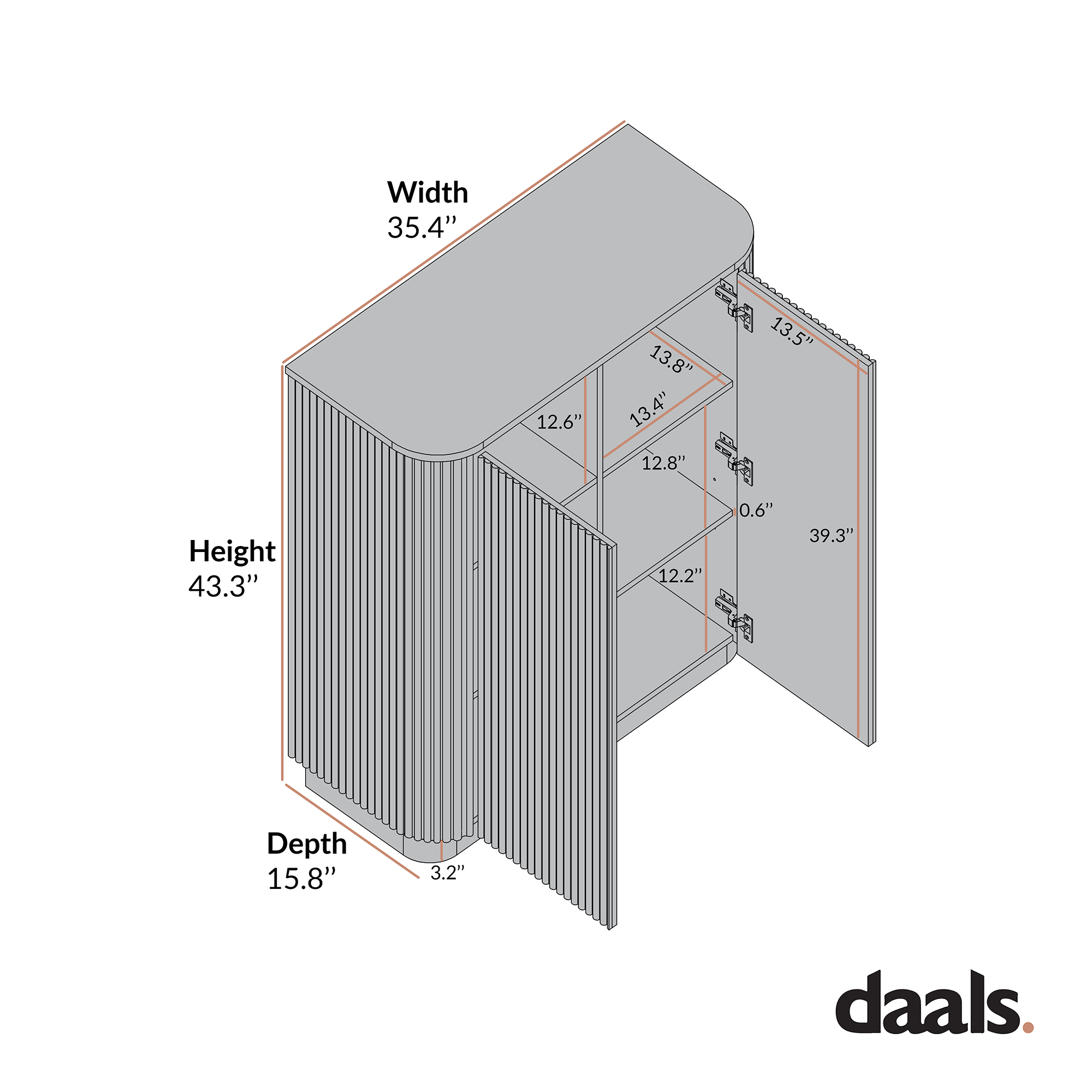 Maru Tall Cabinet, Oak