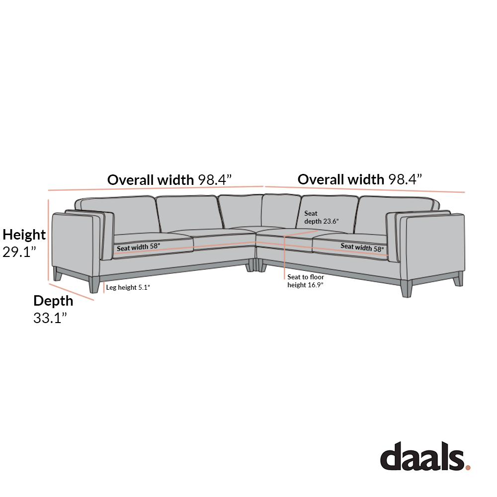 Dipley Oatmeal Woven Fabric Grande Corner Sofa